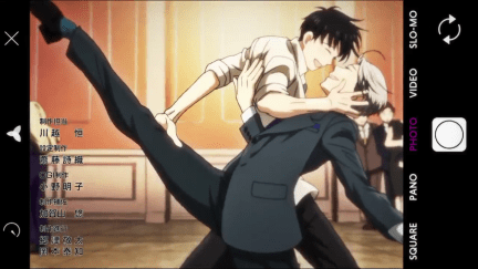 Screenshot from Yuri!!! on Ice.
