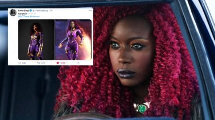 Anna diop in new starefire wig rocking it
