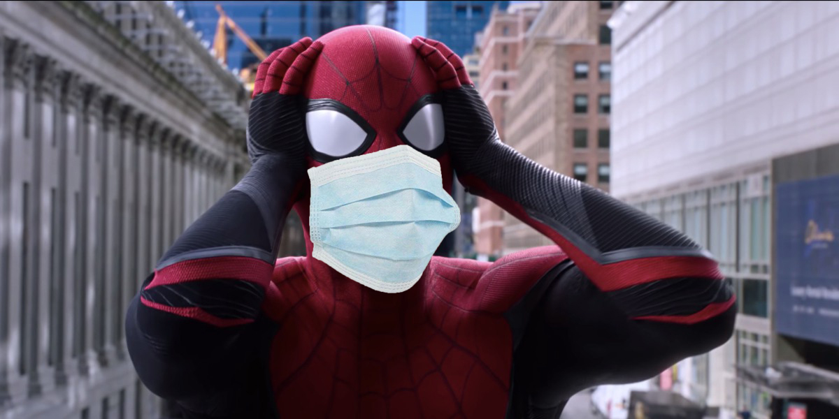 spider-man wearing 2 masks