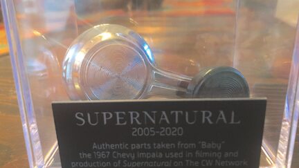 Supernatural gift to reporters, piece of Baby the Impala