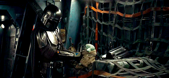mando and baby yoda