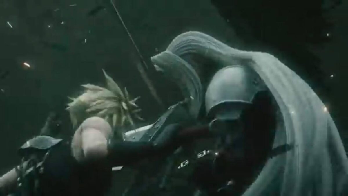 Image of Sephiroth fight Cloud from Smash Brothers Ultimate
