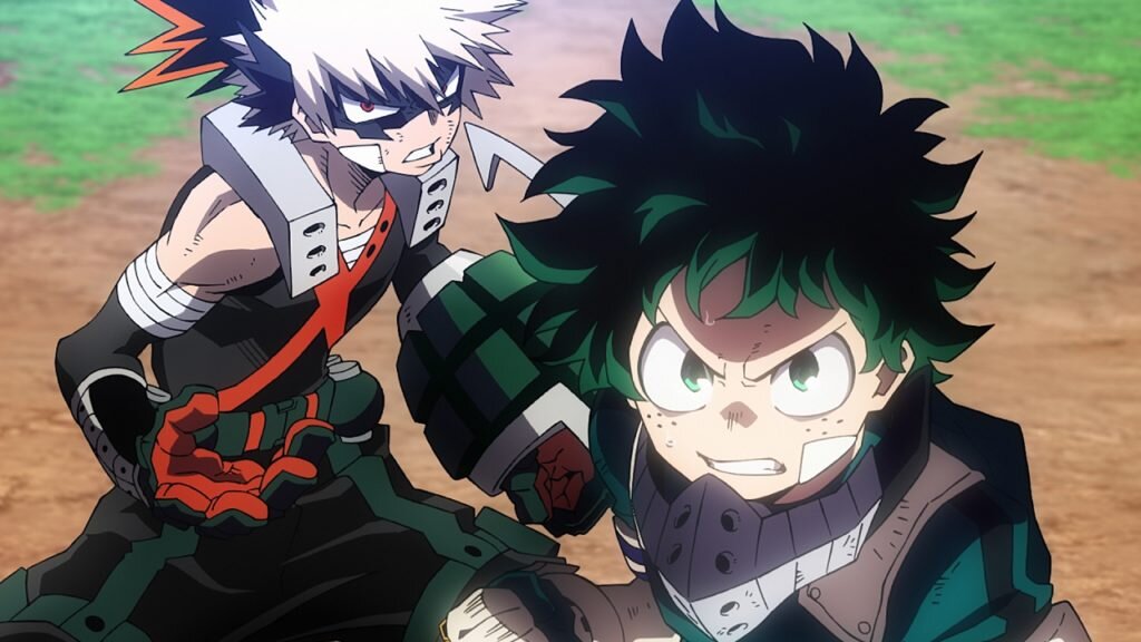 Bakugou and Deku in Heroes Rising