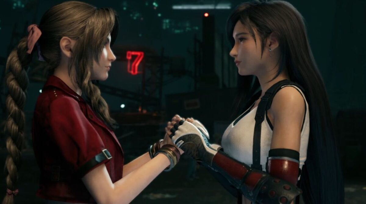 Aerith and Tifa in Final Fantasy VII Remake