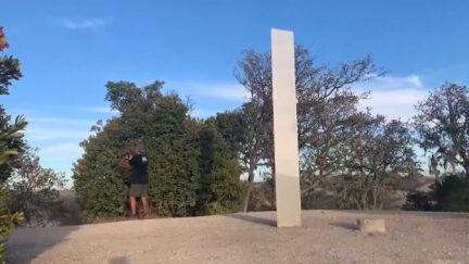 mysterious monolith in california