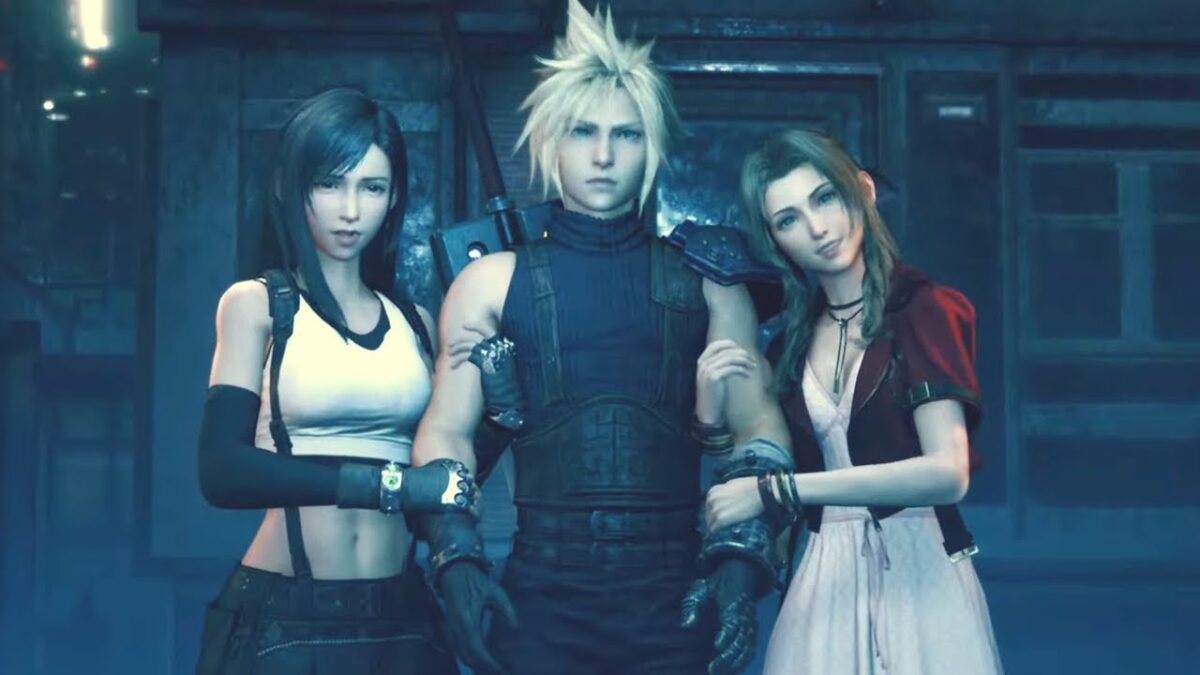 Cloud Aerith and Tifa together in FF7 remake