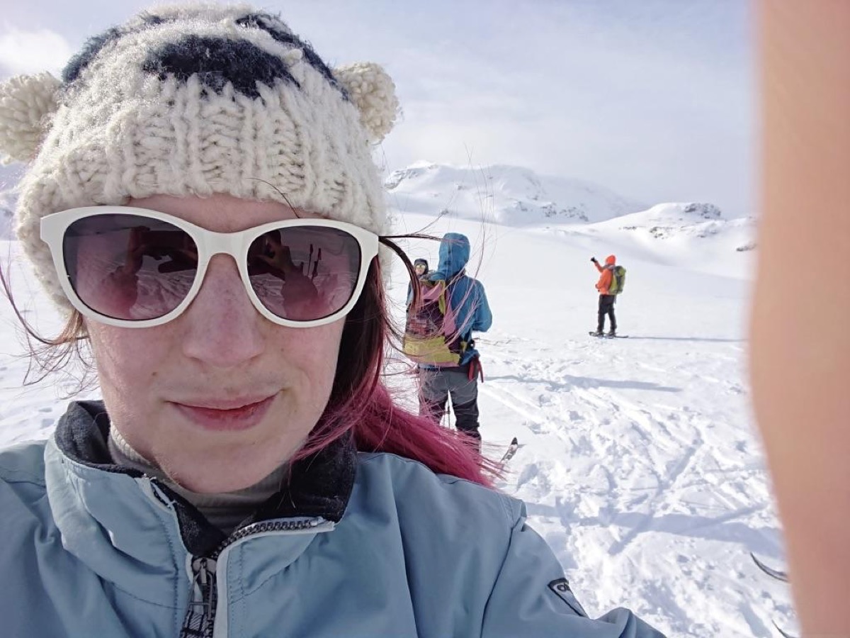 Rebecca Harrison and other Star Wars fans on the glacier in Finse, Norway where Star Wars: The Empire Strikes Back's Hoth scenes were filmed.