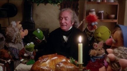 michael caine as scrooge with the muppets