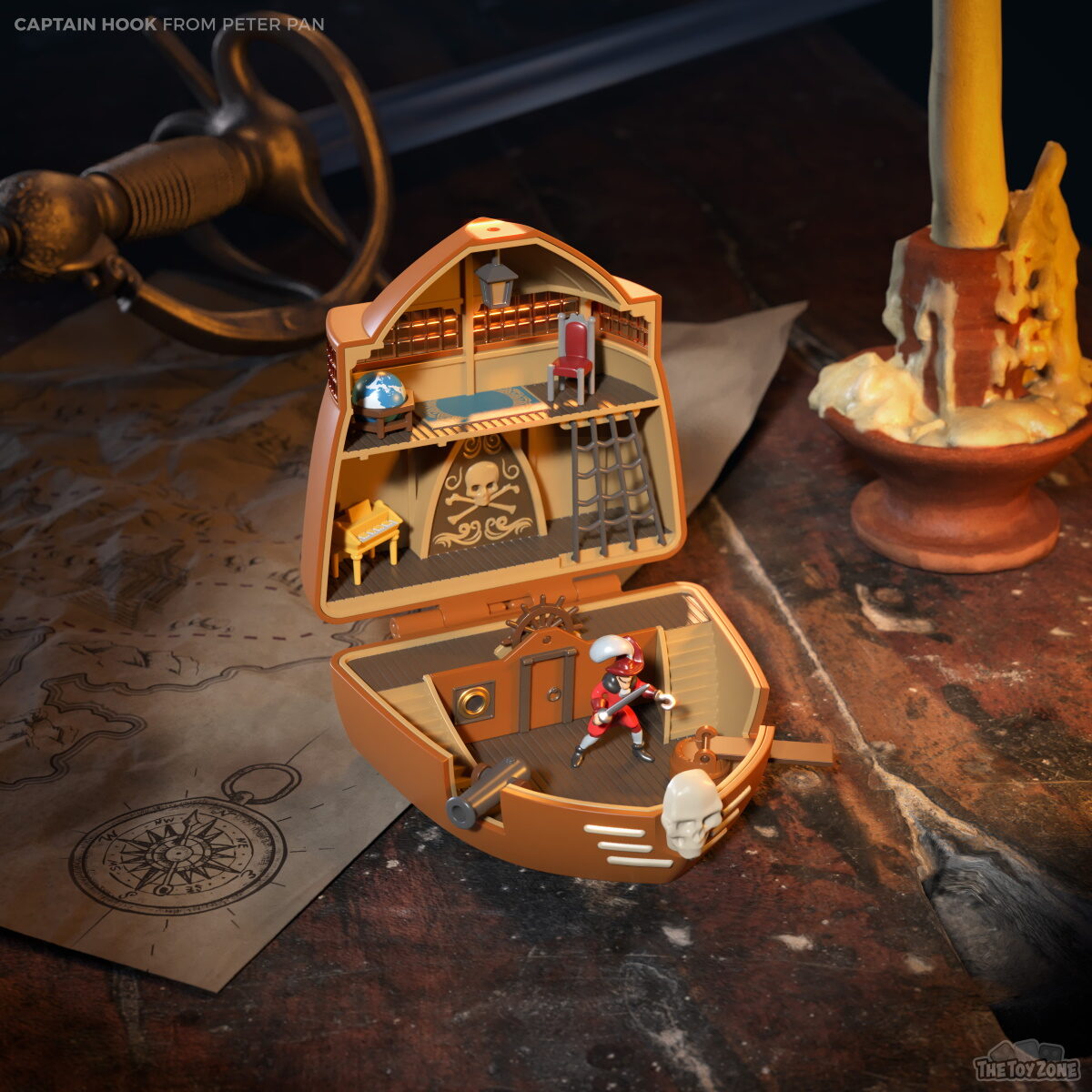 TheToyZone recreates Captain Hook's ship with Polly Pocket