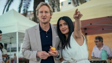Owen Wilson and Salma Hayek in the trailer for Bliss.