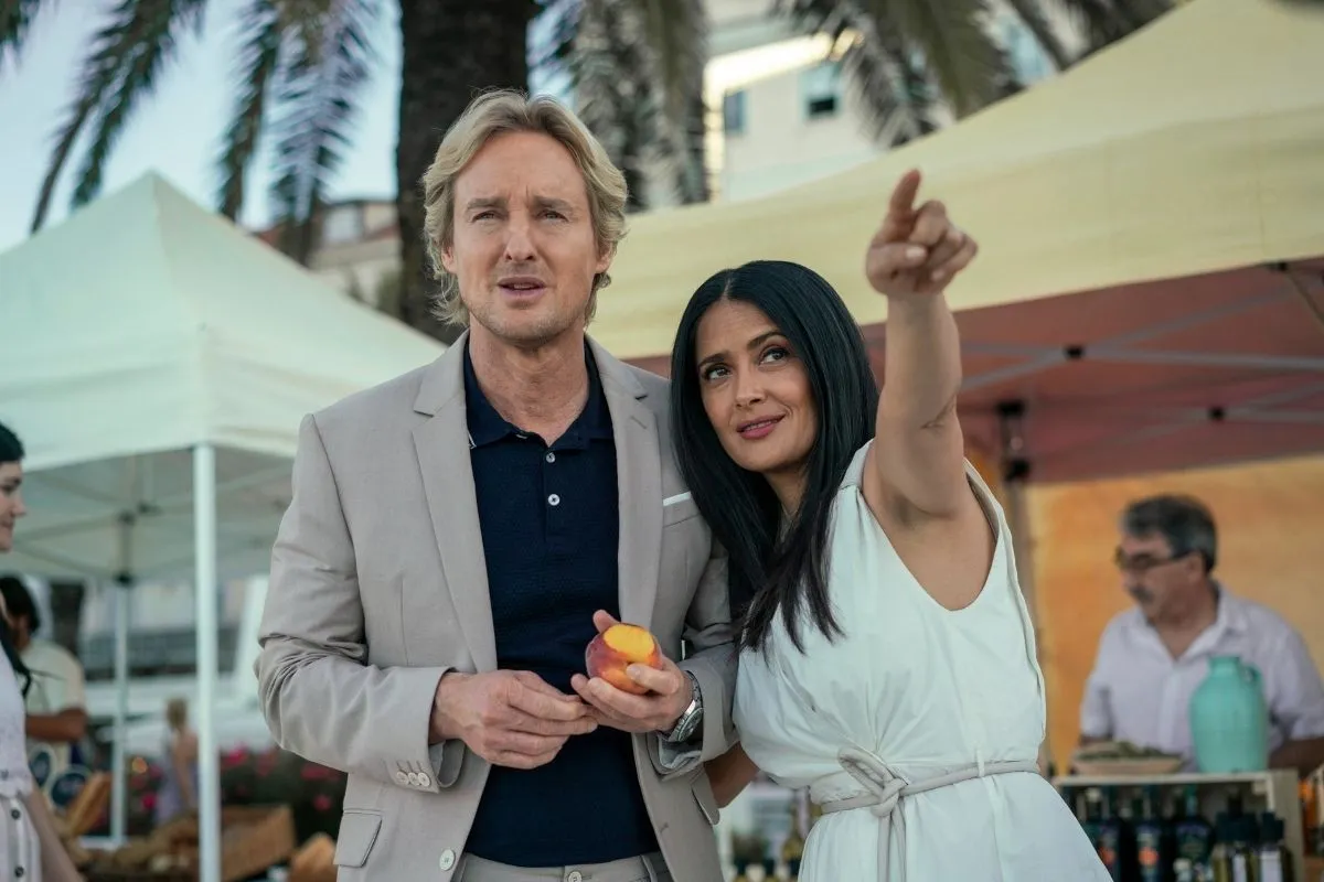 Owen Wilson and Salma Hayek in the trailer for Bliss.