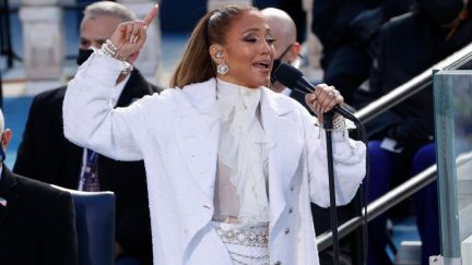 Jennifer Lopez performing 