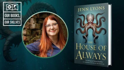 Jenn Lyons and her book cover House of Always