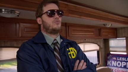 Andy Dwyer (Chris Pratt)'s alter ego, FBI agent Burt Macklin in 'Parks and Recreation'