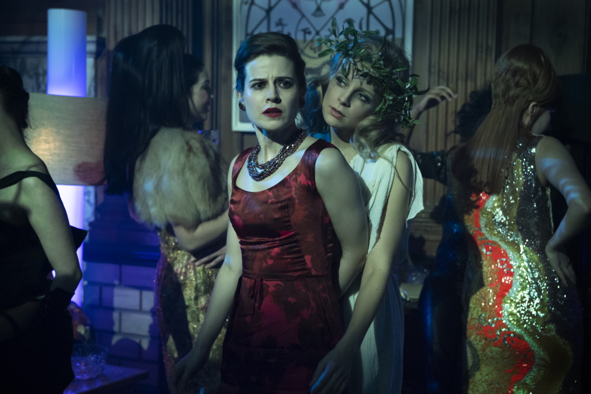 Martha and Patricia at the Satanist party