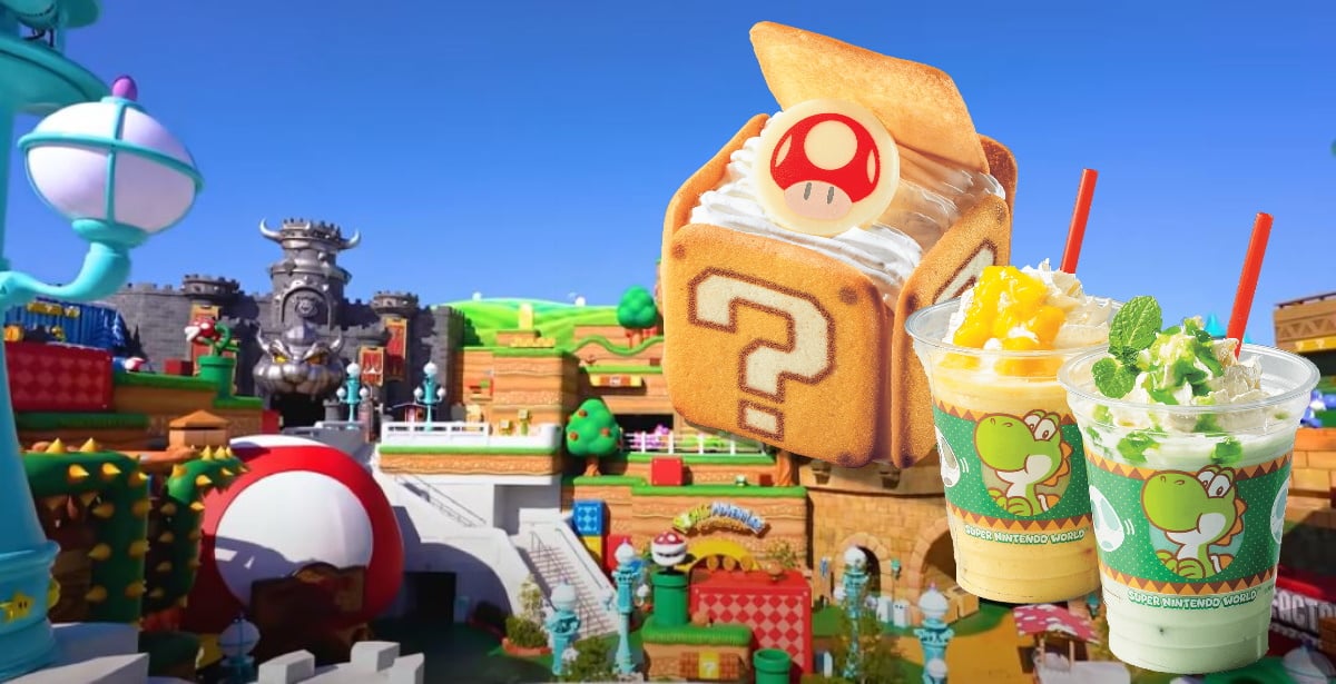 Examples of the food at Super Nintendo World