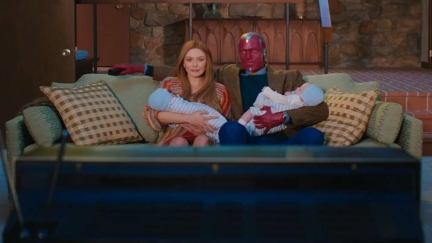 Wanda and Vision and their boys