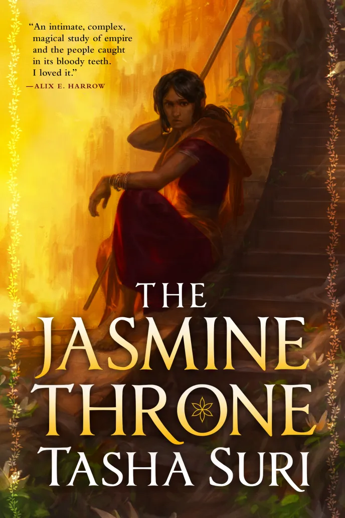 Book cover for The Jasmine Throne by Tasha Suri