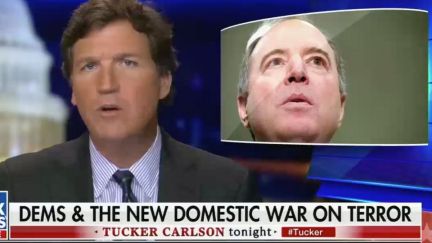 Tucker Carlson talks about Rep. Adam Schiff on Fox News.