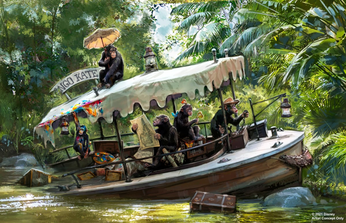 concept art for the redesigned jungle cruise