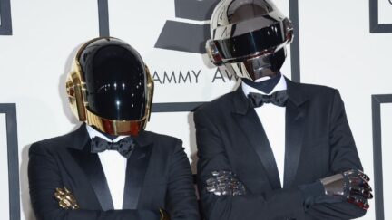 Daft Punk attend the 56th Grammy Awards.