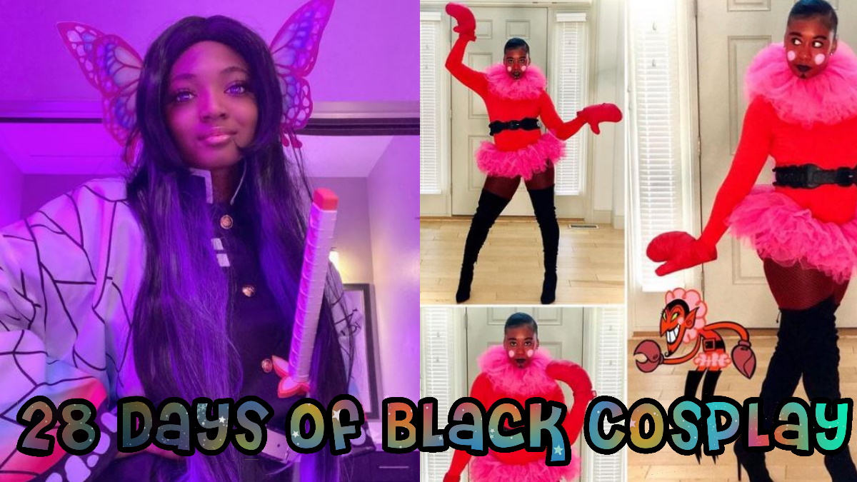 Ki/Residentchaos and Alaska/alaskajere_cosplay cosplaying from Demon Slayer and Power Puff Girls