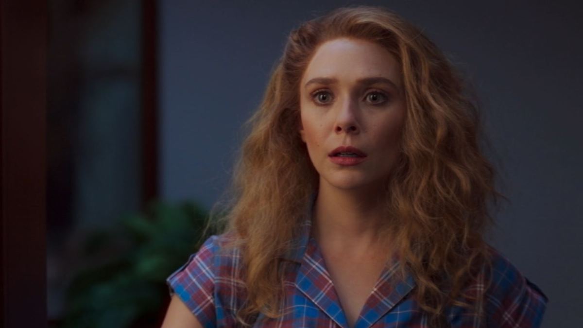 Wanda staring in shock at who shows up in WandaVIs