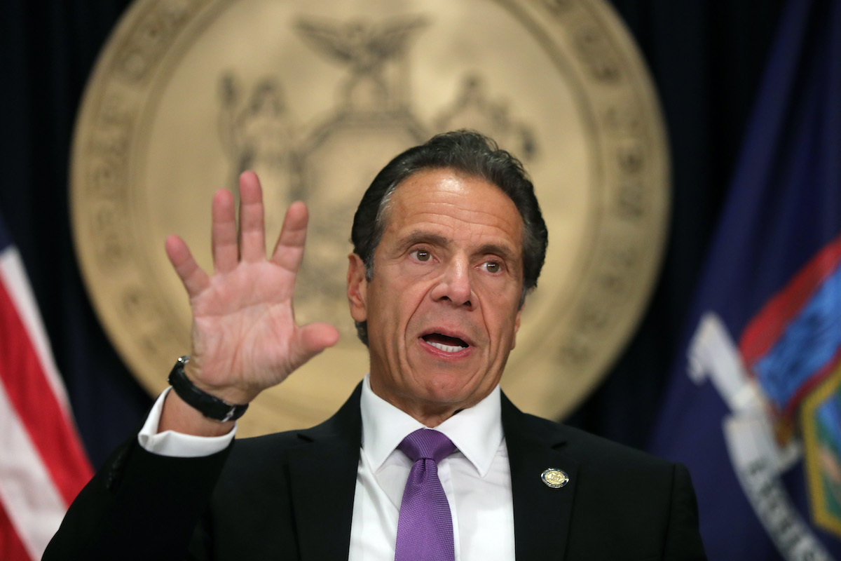 New York state Gov. Andrew Cuomo speaks at a news conference