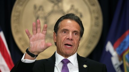 New York state Gov. Andrew Cuomo speaks at a news conference