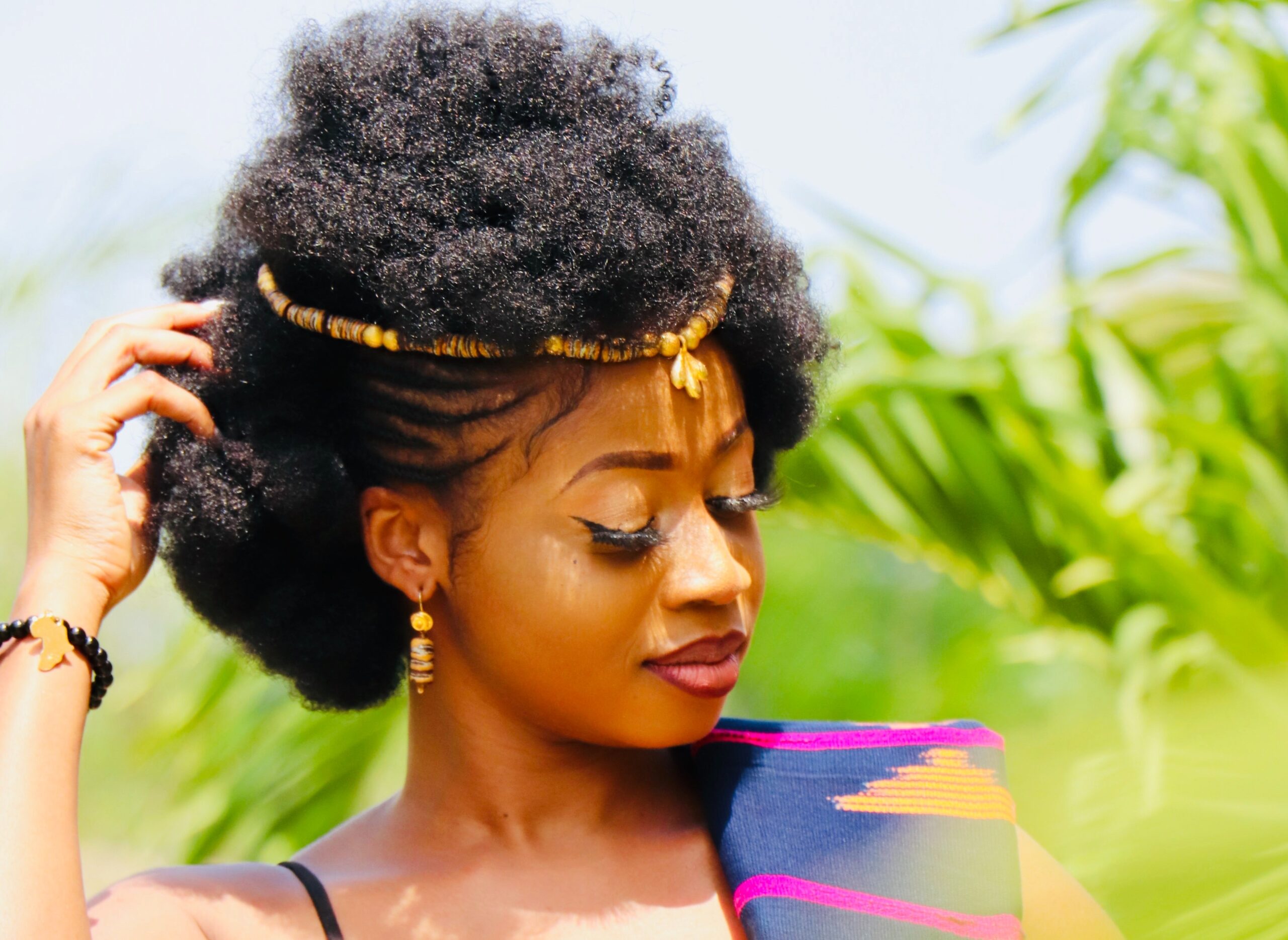 black woman with natural hair feeling herself