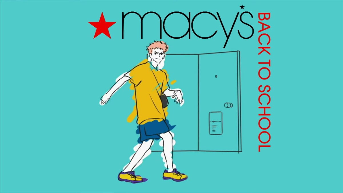 Image from the first ending of Jujutsu Kaisen with the Macy's logo