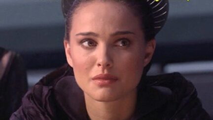 Padme lamenting the death of democracy in Revenge of the Sith.