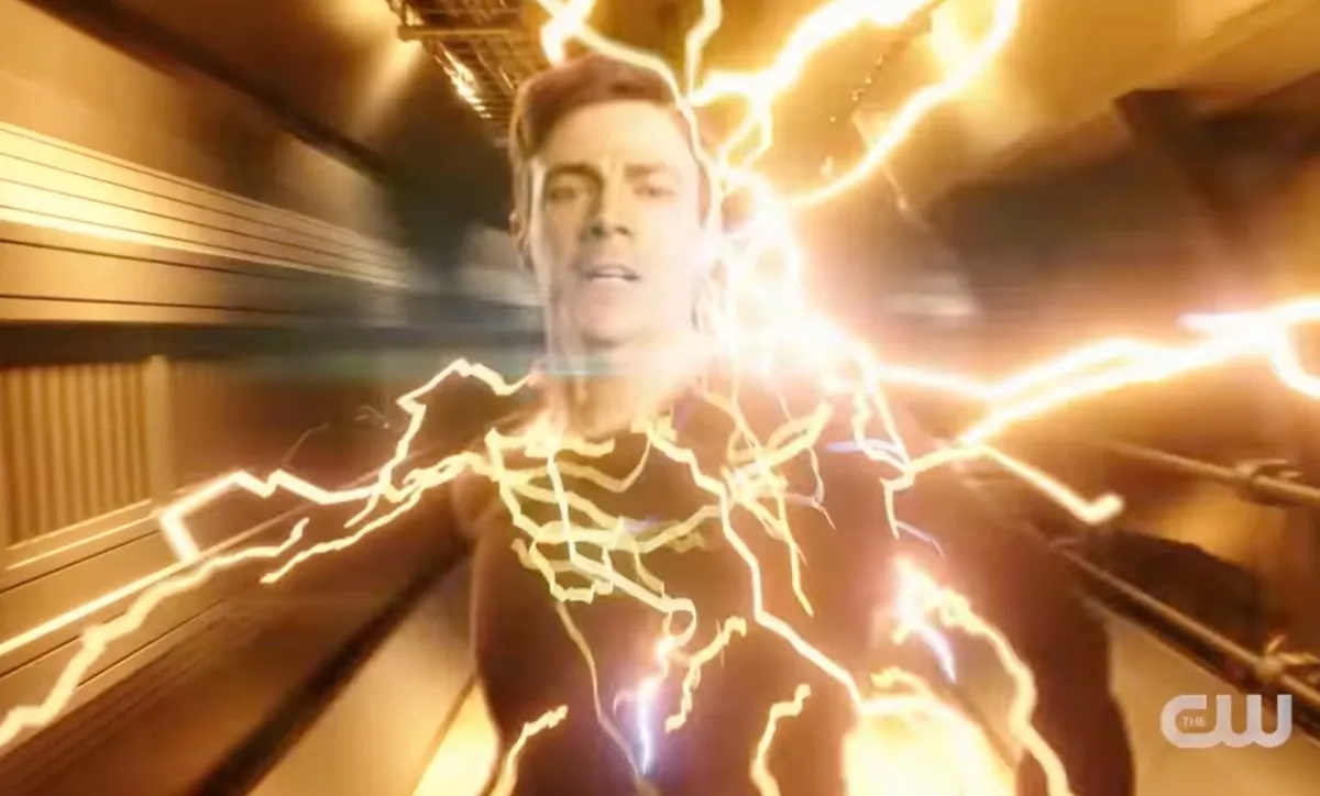 scene of Barry Allen running fast in season seven trailer