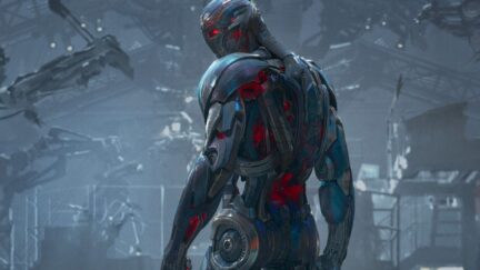 Ultron trying to show off his butt, but having no butt
