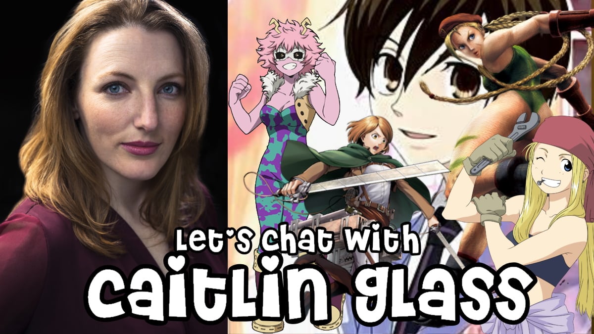 Image of Caitlin Glass with some of the characters she's voiced