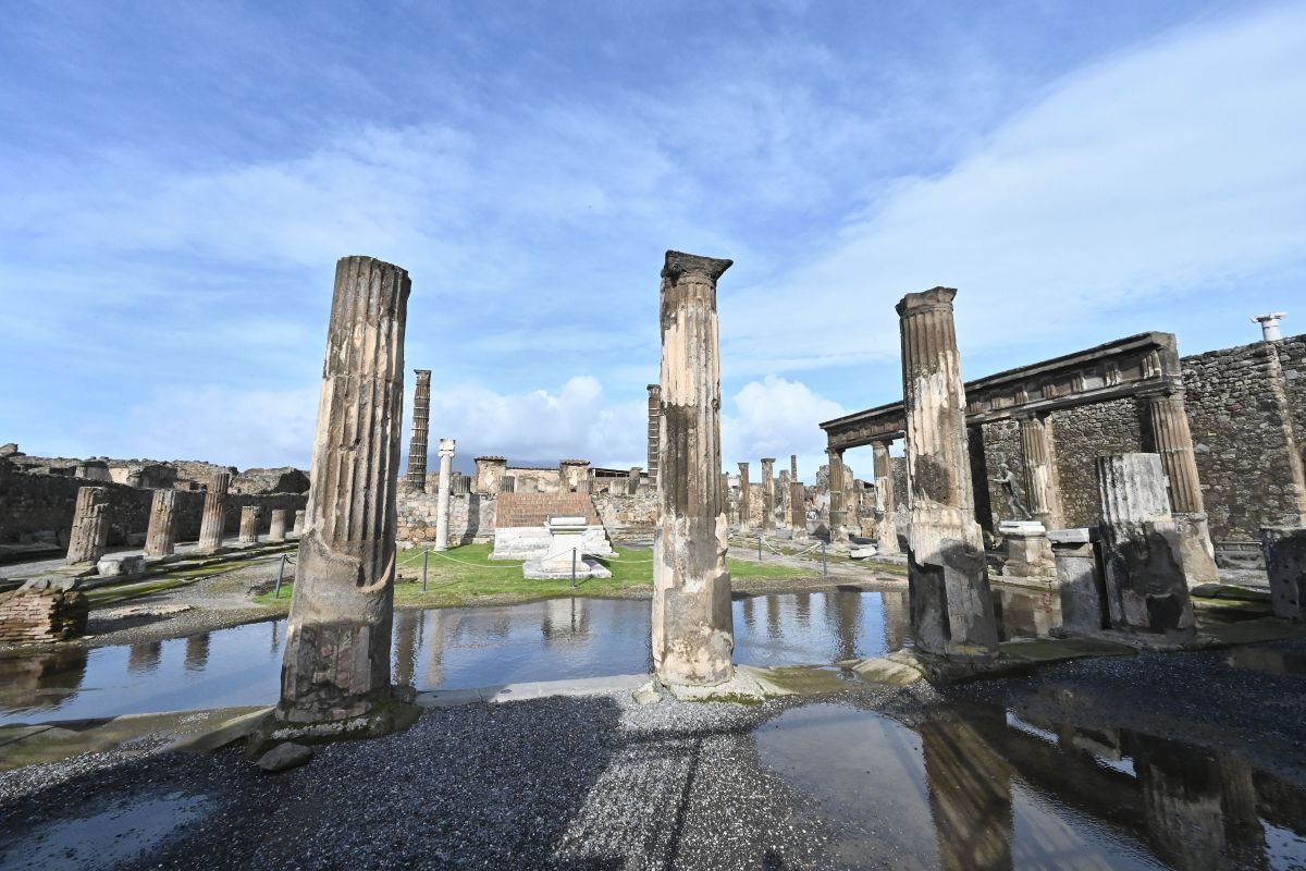 A photo shows a general view of the archaeological site of Pompeii, near Naples, on January 25, 2021. (Photo by Andreas SOLARO / AFP) (Photo by ANDREAS SOLARO/AFP via Getty Images)