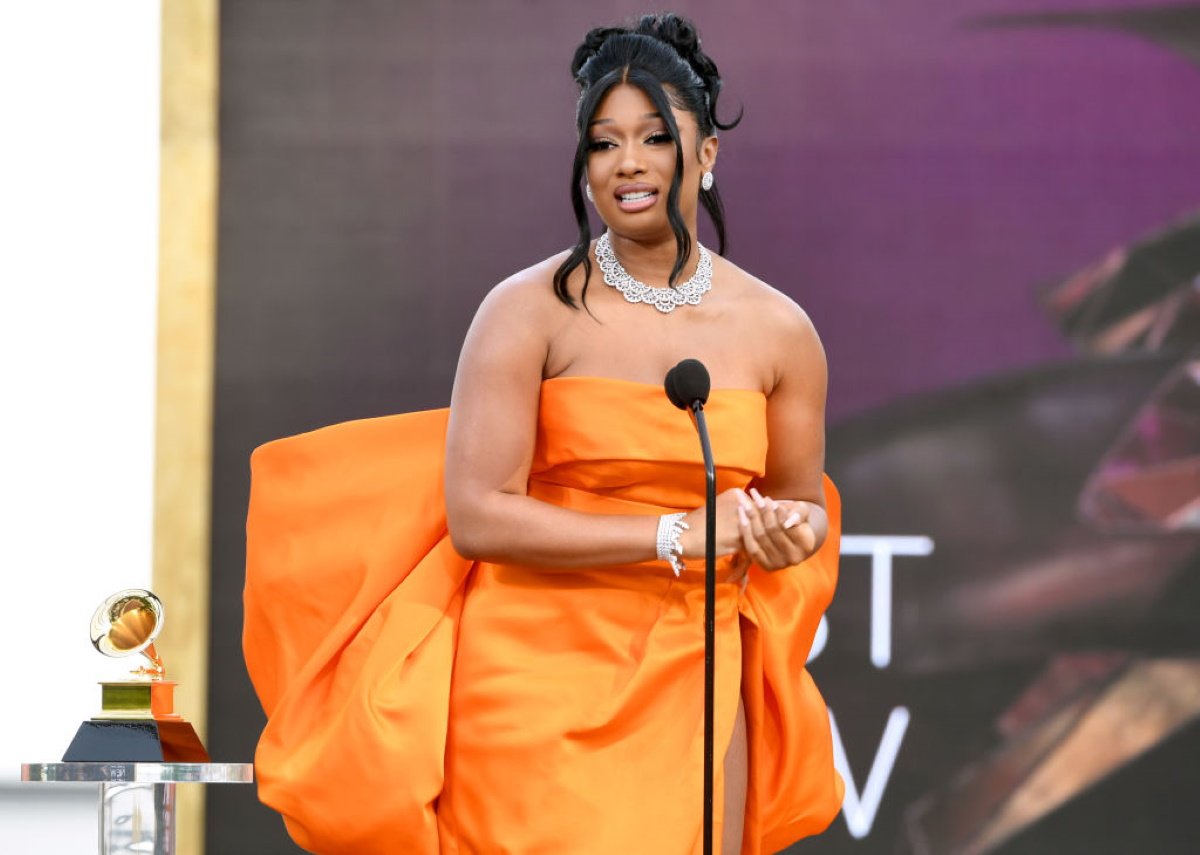Megan Thee Stallion accepts the Best New Artist award onstage during the 63rd Annual GRAMMY Awards at Los Angeles Convention Center