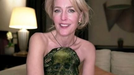 Gillian Anderson at the 2021 Golden Globes.