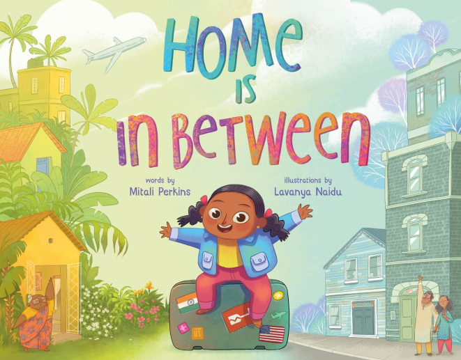 Book cover for Home Is In Between By Mitali Perkins