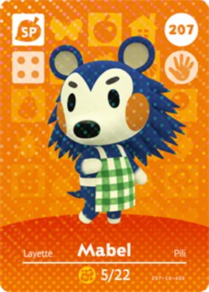 Amiibo card of Mabel