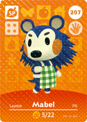 Amiibo card of Mabel