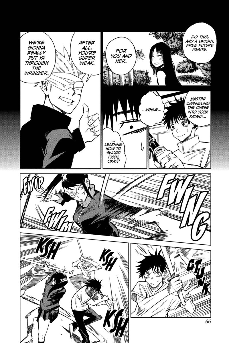 Gojo giving Yuta advice