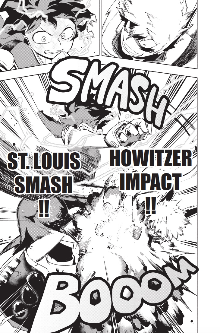 Deku and Bakugo working together