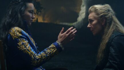 SHADOW AND BONE (L to R) JESSIE MEI LI as ALINA STARKOV and ZOè WANAMAKER as BAGHRA in SHADOW AND BONE Cr. COURTESY OF NETFLIX © 2021