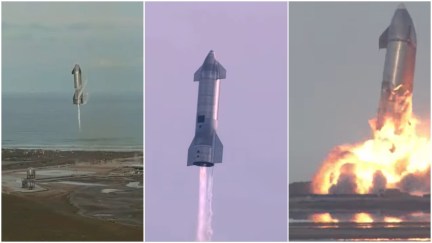 the spaceX sn 10 pocket takes off, lands and explodes