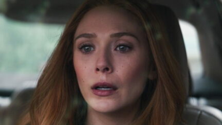 Wanda in her car after seeing Vision's body