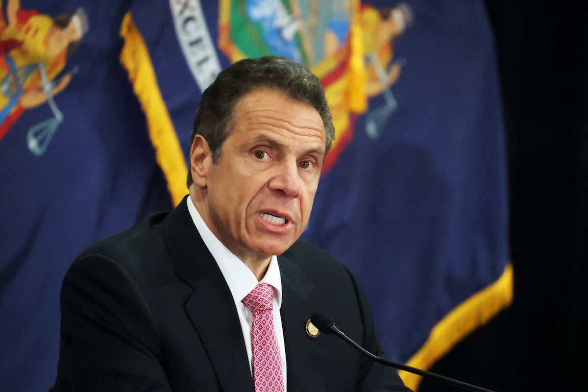 New York Governor Andrew Cuomo speaks during a Coronavirus Briefing