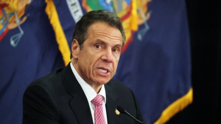 New York Governor Andrew Cuomo speaks during a Coronavirus Briefing