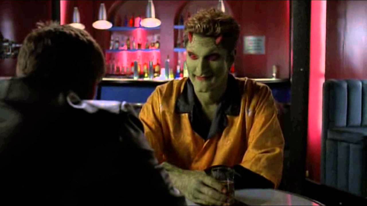 Andy Hallett as Lorne talks to Angel on Angel.