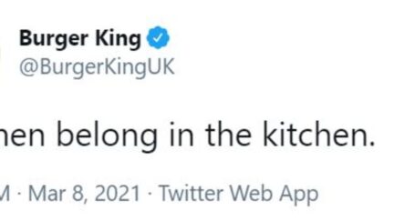 tweet from burger king UK reading 